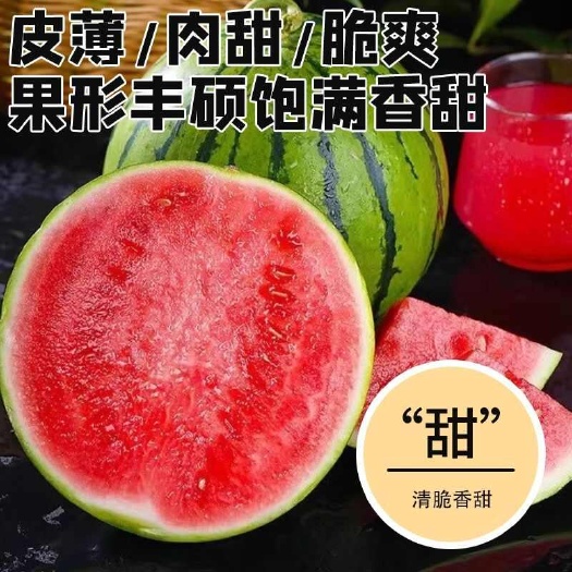 蒲城县甜王西瓜冰糖麒麟西瓜香甜应季现摘甜王