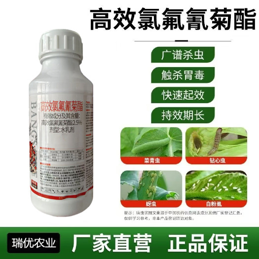 潍坊2.5%功夫菊酯高效氯氟氰菊酯 菜青虫 蓟马小菜蛾杀虫剂