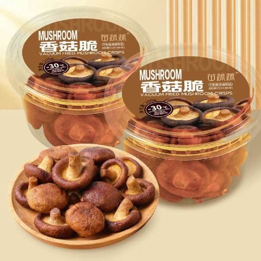 苗蔬蔬VF香菇脆果蔬脆水晶罐厂家源头生产批发代理代加工外贸出