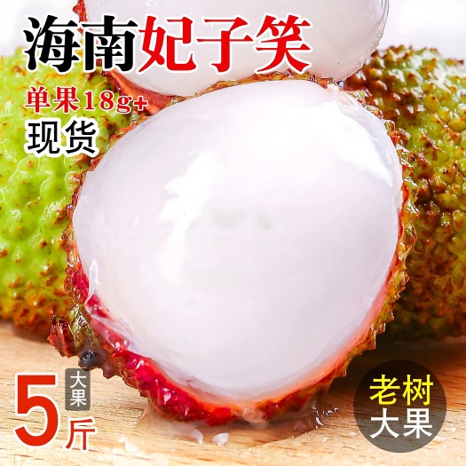 平和县海南妃子笑荔枝清甜多汁带箱5斤肉厚核小多仓发货