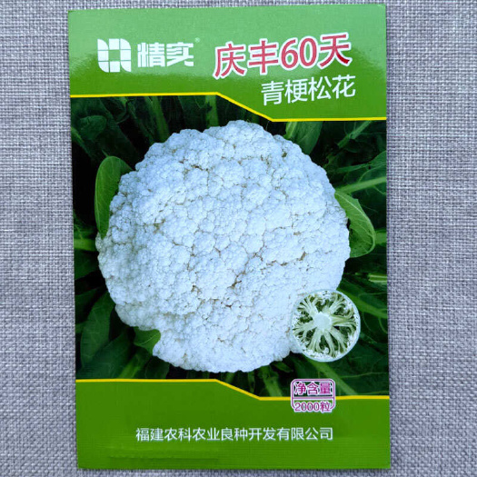 青梗松花菜种子 庆丰60天 65天花椰菜种子 花球白美