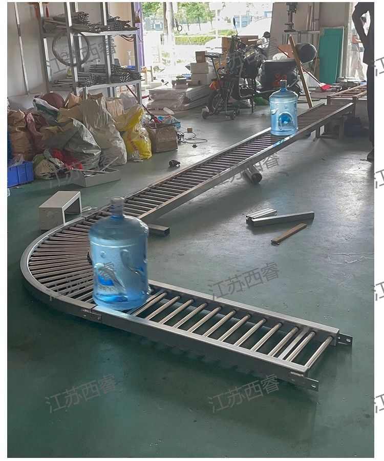 滚筒卸货滑梯卸车搬运输送机镀锌不锈钢滚筒线货柜上下货滑梯