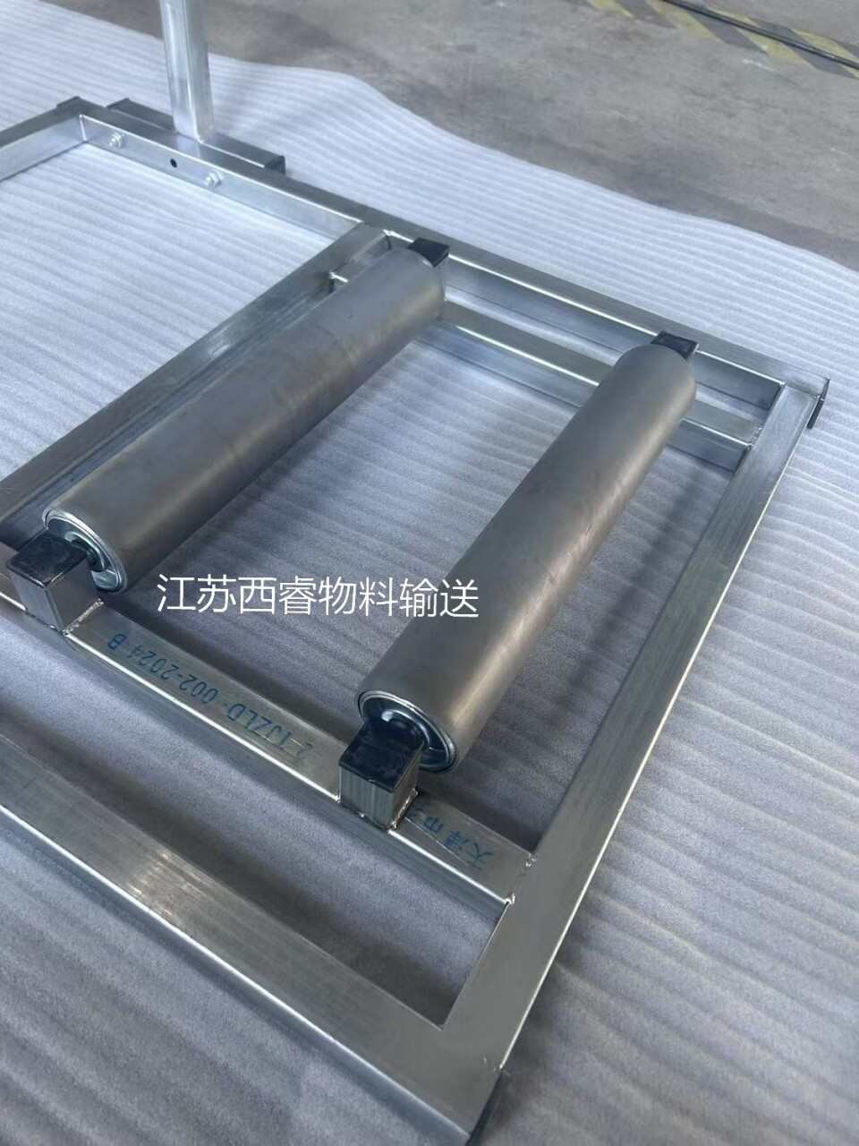 滚筒打包机缠绕膜打包支架不锈钢滚筒轴承转动轮胎打包机手动覆膜