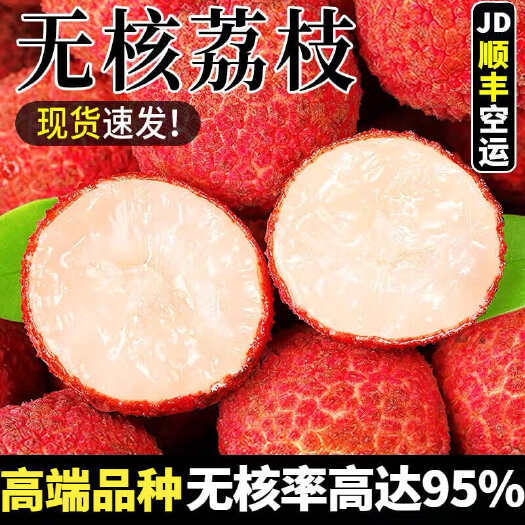 海口无核荔枝【顺丰空运多地隔日达】海南荔枝新鲜水果送礼