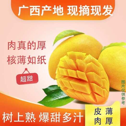 纯正广西百色台农芒果超甜供港品质基地现摘现发批发一件代发包邮