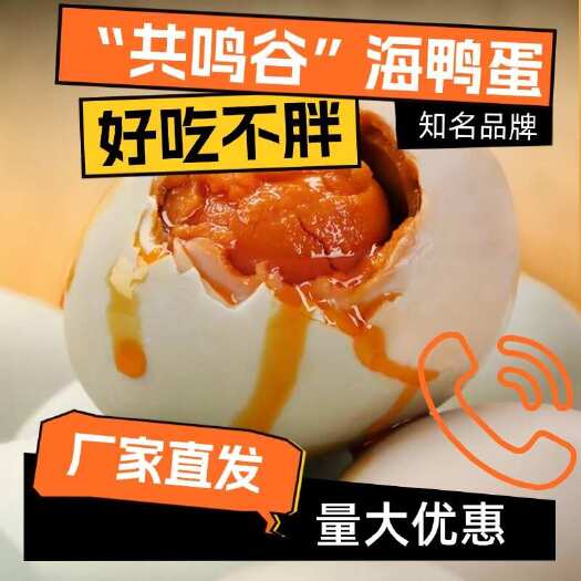 海鸭蛋，“共鸣谷”商标，广东知名品牌，厂家直发