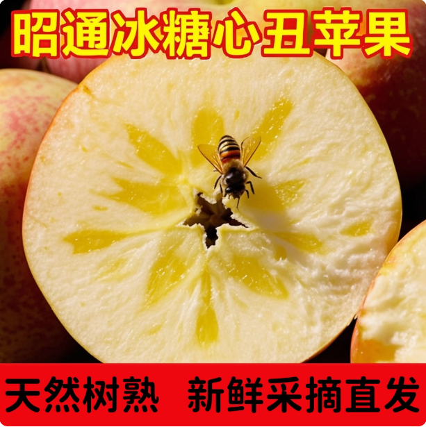 2025正宗昭通丑苹果当季新鲜水果云南冰糖心苹果红富士大果