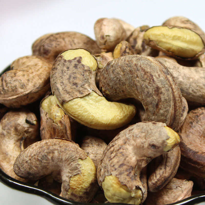 盐焗腰果仁紫皮腰果紫衣腰果A170特大果批发