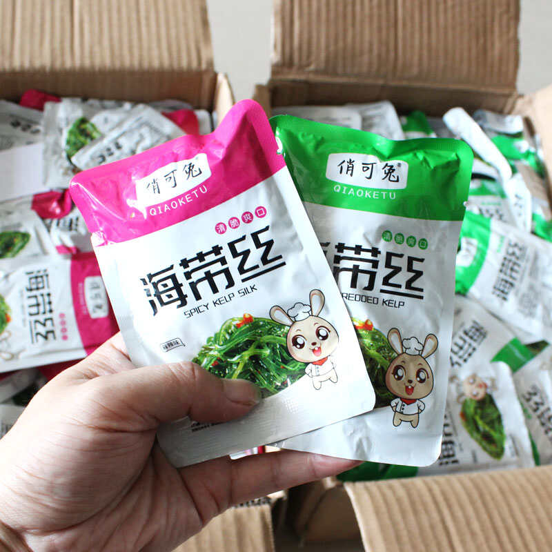 俏可兔海带丝开袋即食休闲零食小包装