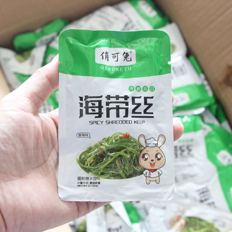 俏可兔海带丝开袋即食休闲零食小包装