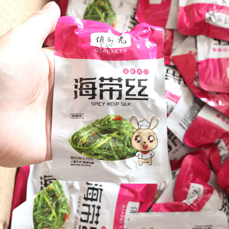 俏可兔海带丝开袋即食休闲零食小包装