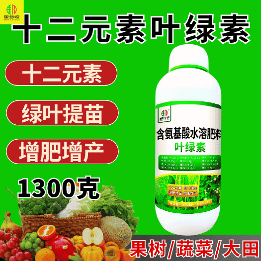 潍坊叶绿素十二元素一喷绿 黄叶变绿 提苗壮棵叶面肥