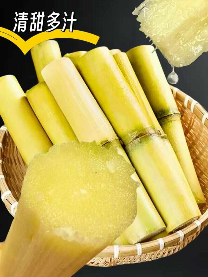 广西薄皮正宗黄皮黄金甘蔗新鲜现砍超甜，产地直供