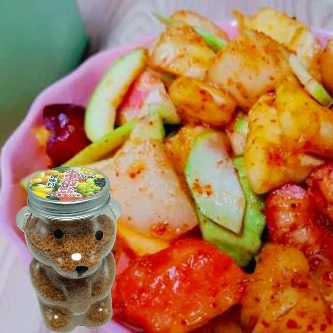 广西特产水果椒盐300g小瓶酸嘢芒果李子专用蘸料咸辣开胃调