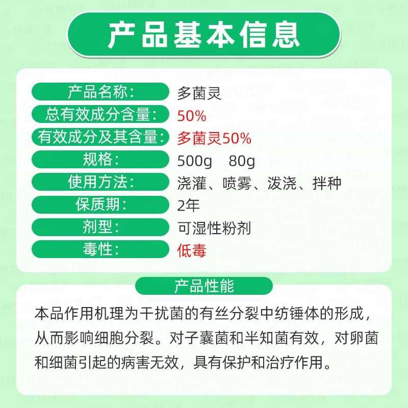 蓝丰大富生多菌灵50%水稻稻瘟病纹枯病花生叶斑病农药杀菌剂