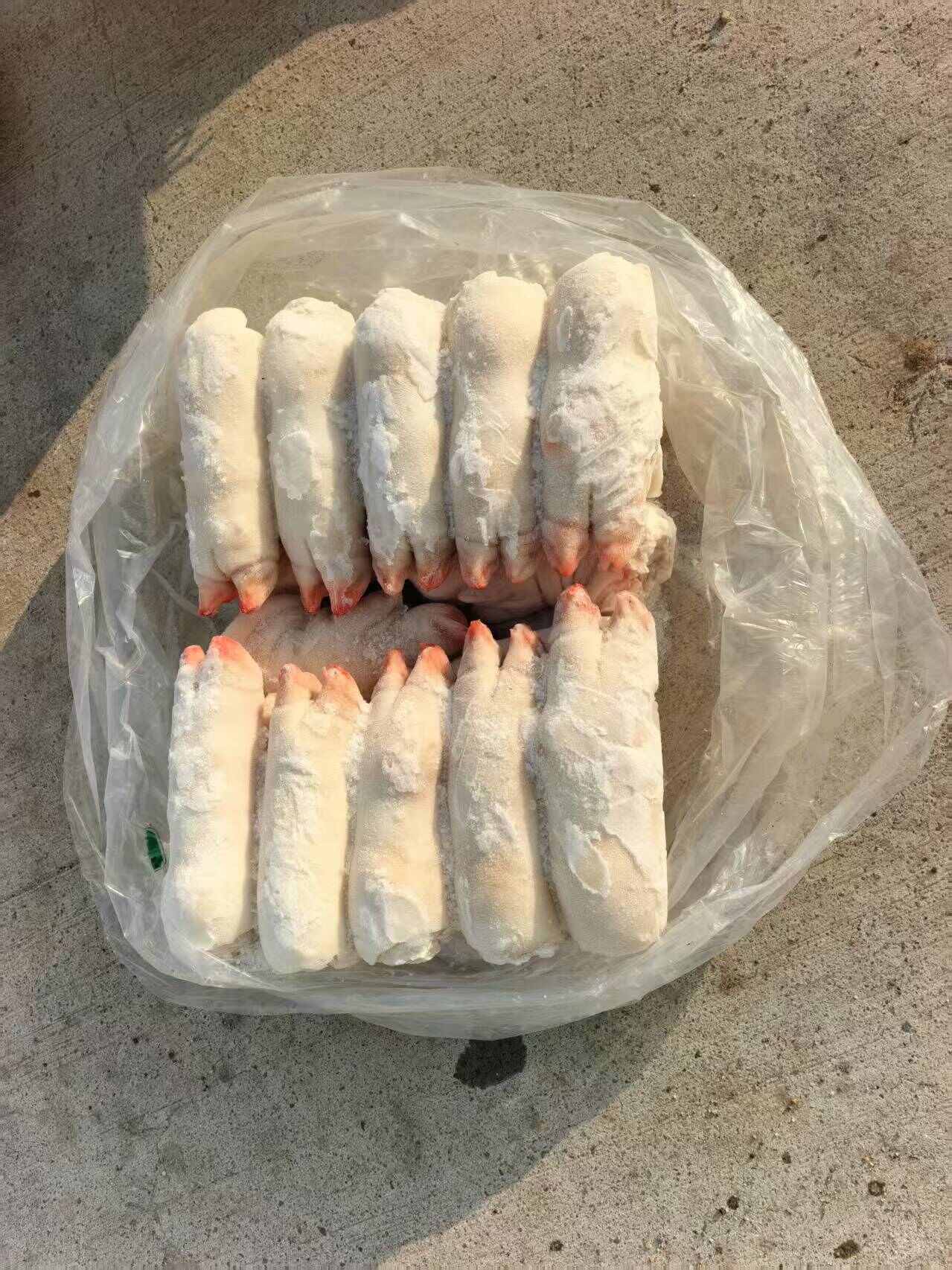 纯干猪手，无注水，大小均匀，人工去毛，毛净度高