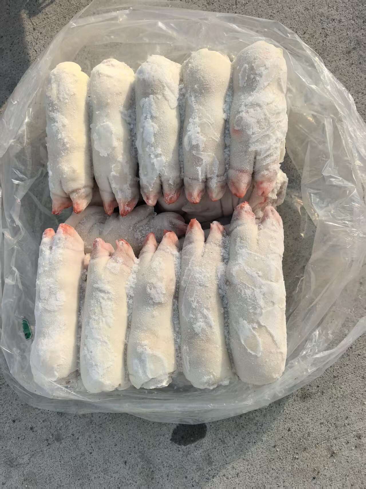 纯干猪手，无注水，大小均匀，人工去毛，毛净度高