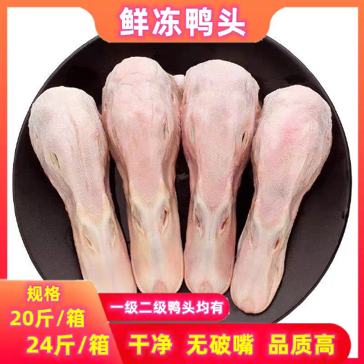 新鲜冷冻鸭头生鸭头 24斤鸭脑壳非鸭下巴 饭店卤味食材