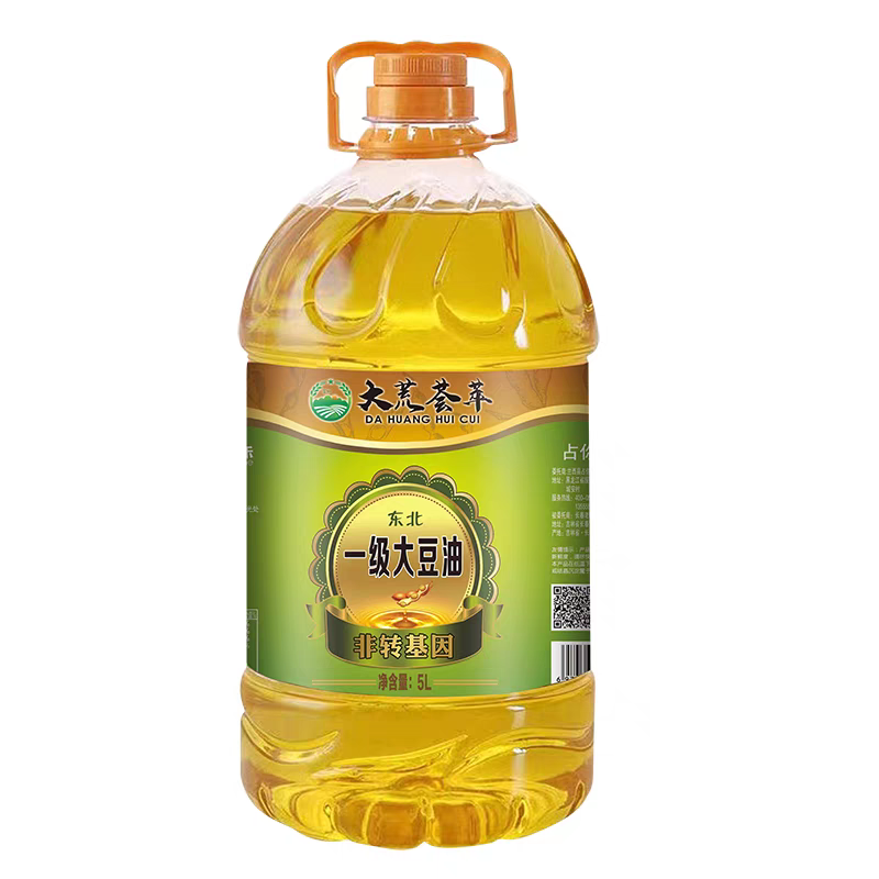 大荒荟萃一级大豆油5升 非转基因色拉油商用摆摊食用油家用