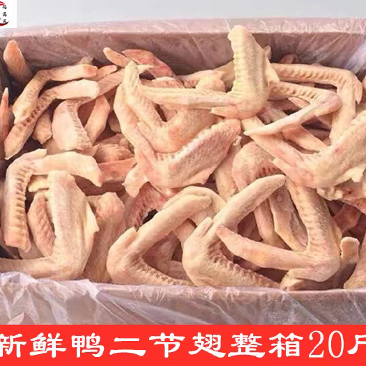 南京新鲜冷冻鸭翅 鸭二节翅 鸭翅膀饭店卤菜食材整箱20斤批发