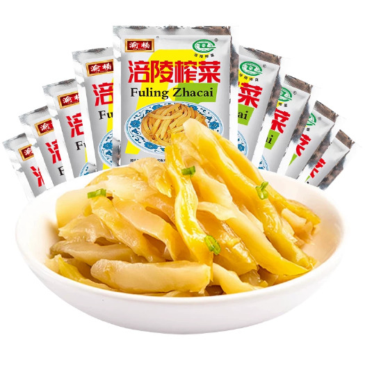 重庆市正品渝杨涪陵榨菜丝小包装50克咸菜泡菜去皮一整箱