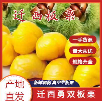 生板栗仁手工去壳去皮迁西板栗新鲜去皮真空包装