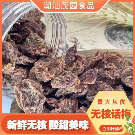 揭西县无核九制话梅梅肉梅干果干蜜饯厂家直销量大从优视频看货现货现发