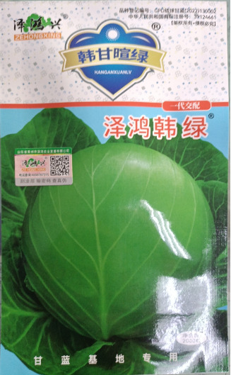 安丘市泽鸿韩绿甘蓝种子，绿叶层多，口感脆嫩，基地专用品种