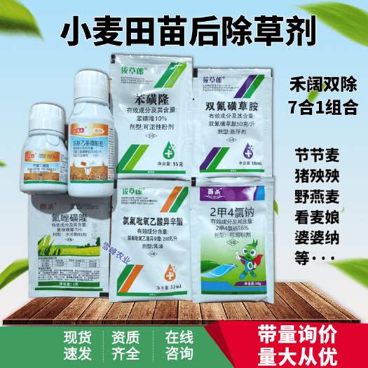 小麦田除草剂禾阔双除苗后除草剂节节麦野燕麦猪殃殃甲基二磺隆