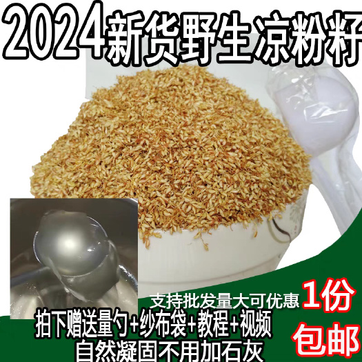 石城县野生凉粉籽爱玉子木瓜籽霹雳果籽天然的果冻材
