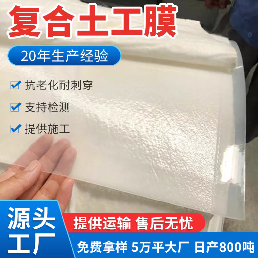 复合土工膜两布一膜人工湖河道水库400g600g800g防渗