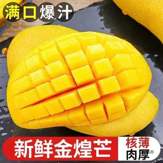 钦州金煌芒芒果新鲜当季时令水果大青芒整箱一件代发