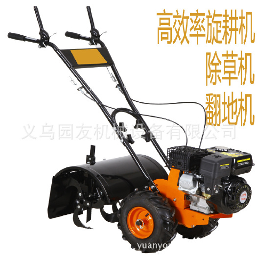 义乌市四冲程微耕机四驱旋耕机葡萄园松土机自走式耕地机