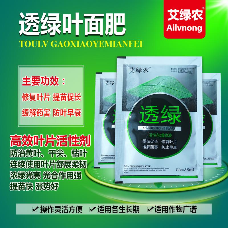 叶面肥  绿叶先锋透绿黄叶干尖一喷绿叶菜葱姜蒜韭菜干尖一遍见
