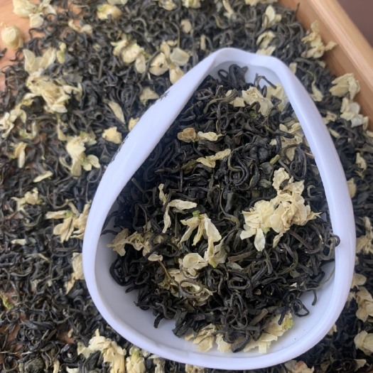 明前毛峰飘雪茉莉花茶炒青绿茶3窨一炒