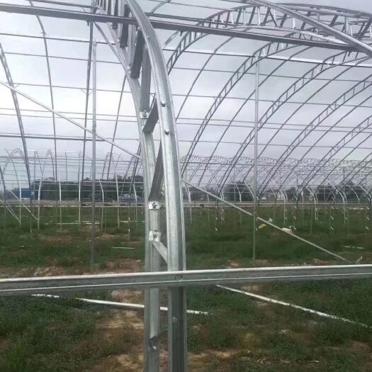 泊头市C型钢温室大棚 全钢架温室大棚，双膜骨架棚，全棚无焊点不破坏锌层。使用受命长