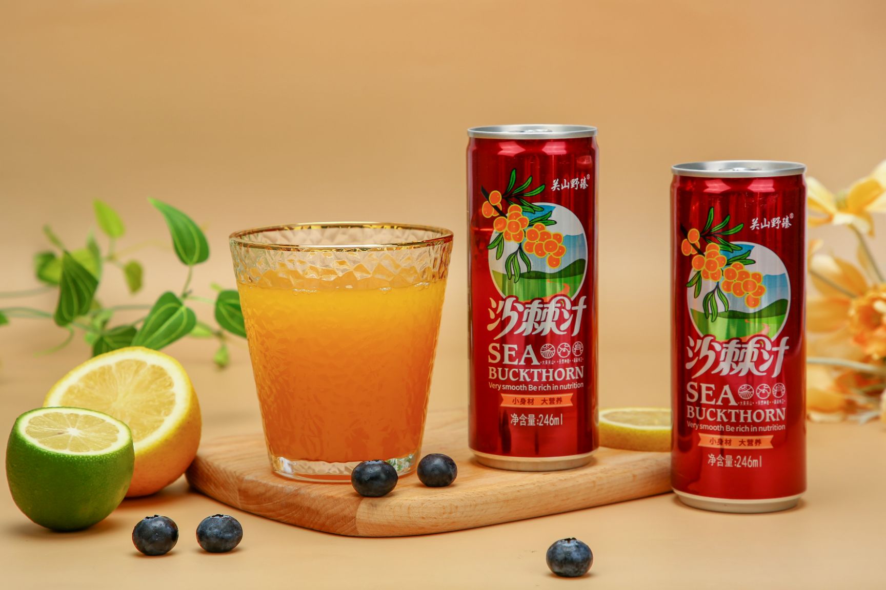 沙棘汁 陕西关山尚品天然，无污染绿色健康饮品  
246ml*8罐