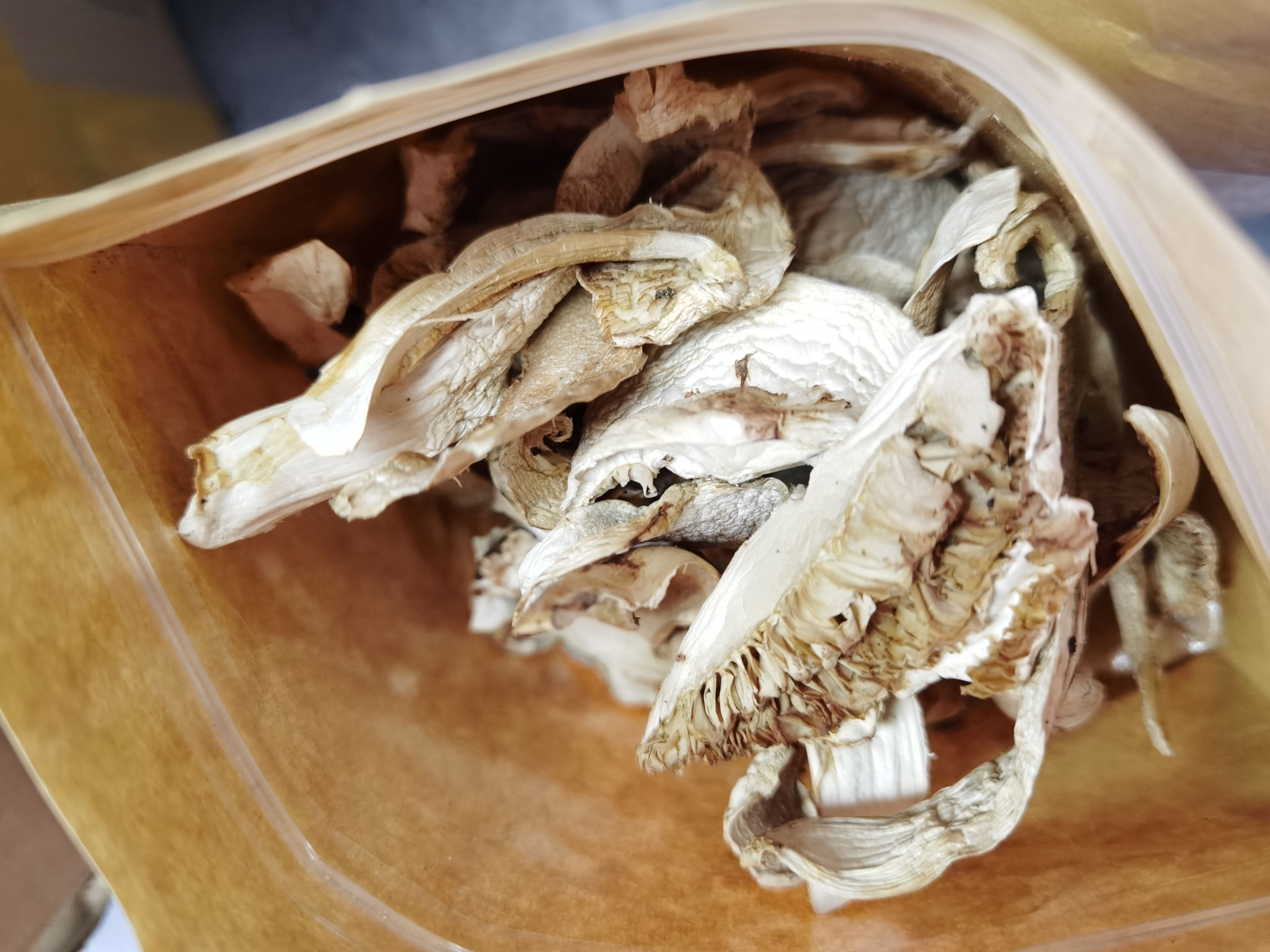 云南松茸干片，规格在9-14CM，味道很浓