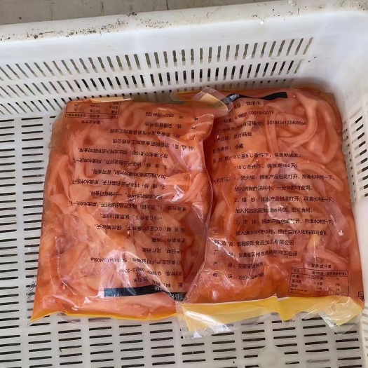 郑州鲜鸭肠规格：每件下料35斤，每件毛重56斤