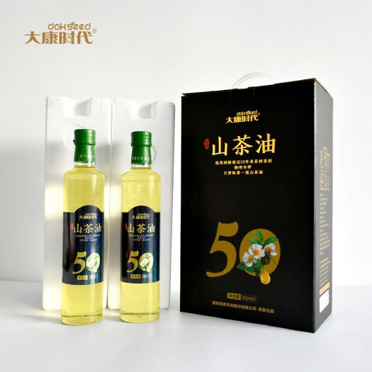 攸县大康时代一级冷榨山茶油500ml*2礼盒装