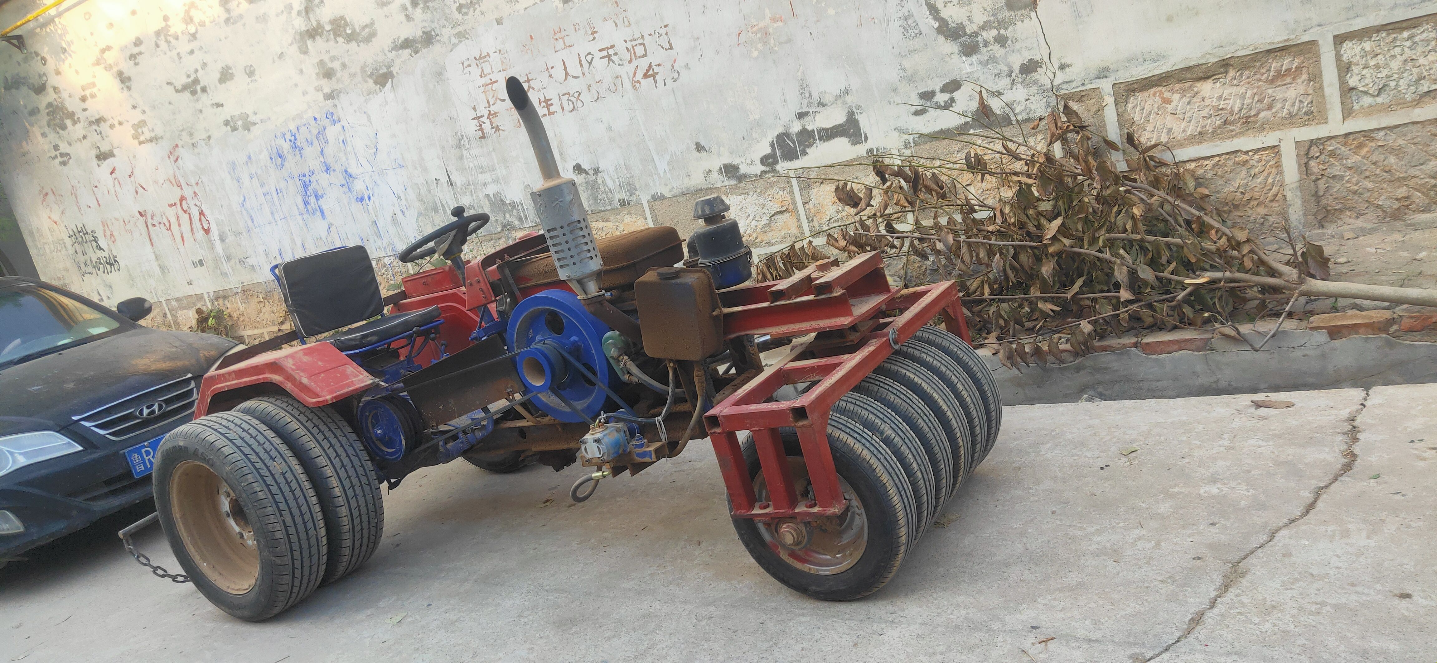 改装四轮麦田镇压机， 小麦压地机，多种机型，多款轮胎可选