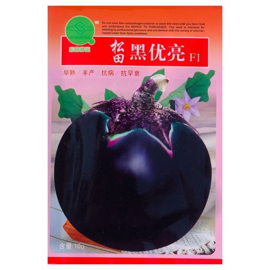 沭阳县黑优亮圆茄种子产高耐热耐寒抗病黑紫色圆茄孑大田菜院四季茄子