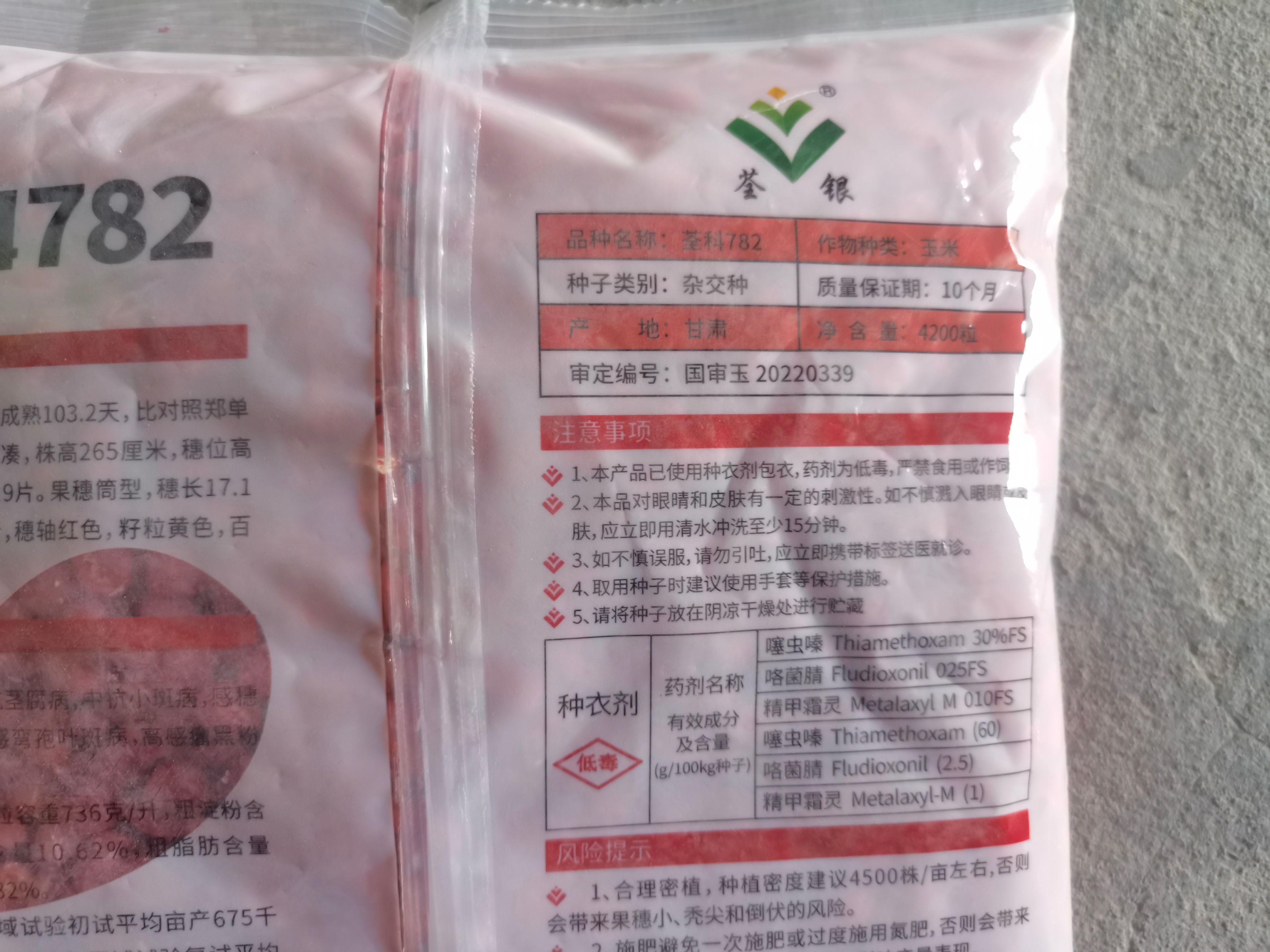 荃科782国审玉米种子大棒矮杆抗倒抗旱涝抗病