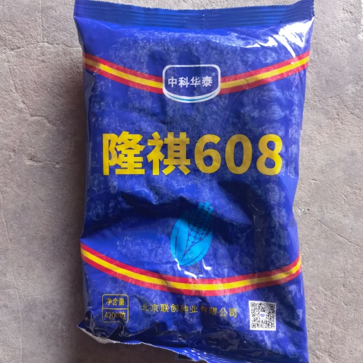 郑州北京联创隆祺608国审玉米种子大棒矮杆抗倒抗旱涝抗病