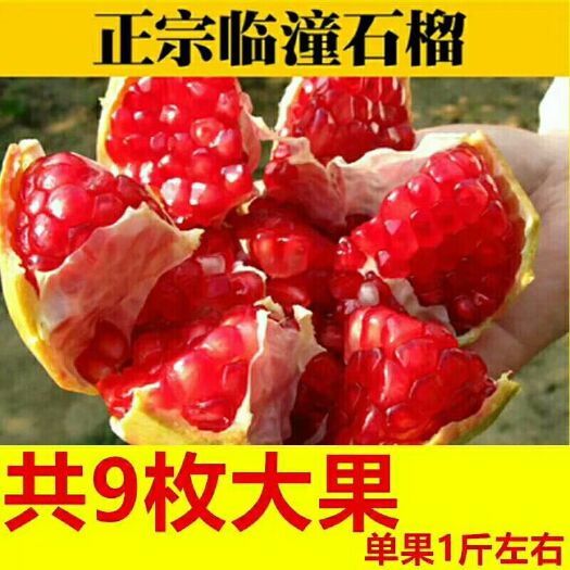 西安临潼石榴新鲜水果十斤装9枚大果甜石榴
