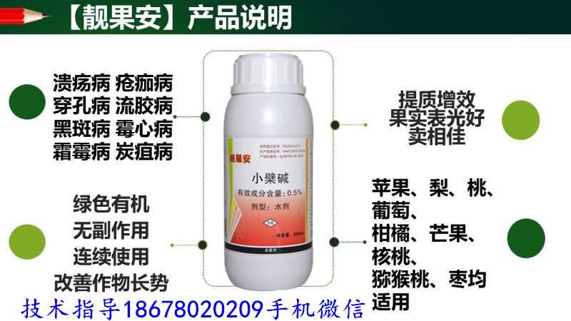 青枯立克  靓果安杀菌剂芒果角斑病柑橘溃疡病桃树穿孔病专用有机农药奥丰