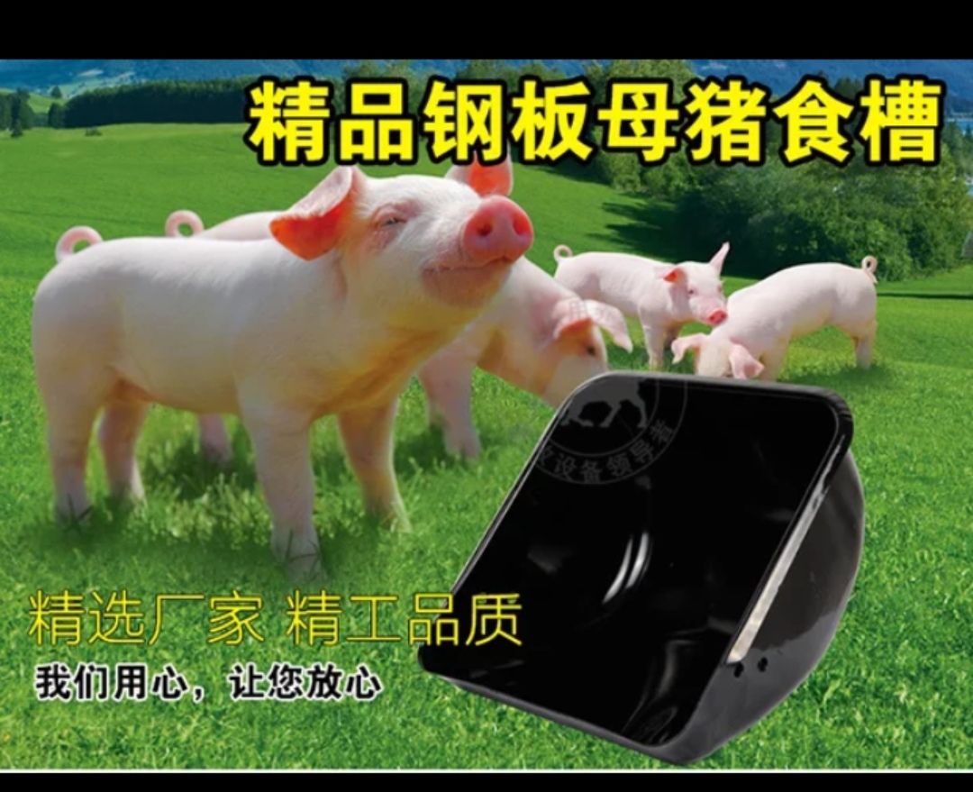食槽 钢板母猪母猪产床养猪设备定位栏料槽下料槽母猪喂料槽【