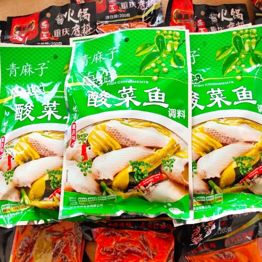 重庆市鱼酸菜 青麻子 青花椒酸菜鱼    每袋340克