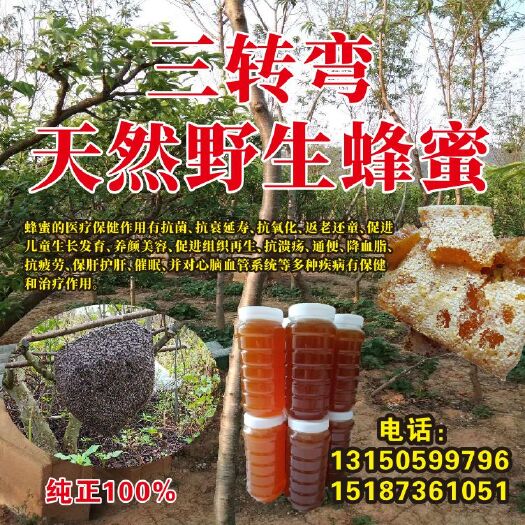 开远市野生蜂蜜 塑料瓶装 2年以上 98%
