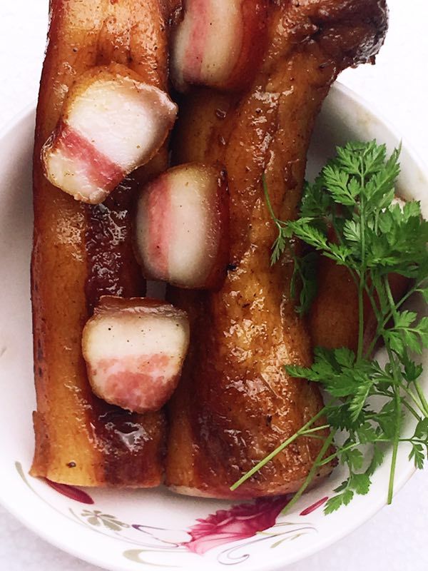 湖南柴火烟腊肉猪头肉偏肥腊肉,可真空一件代发